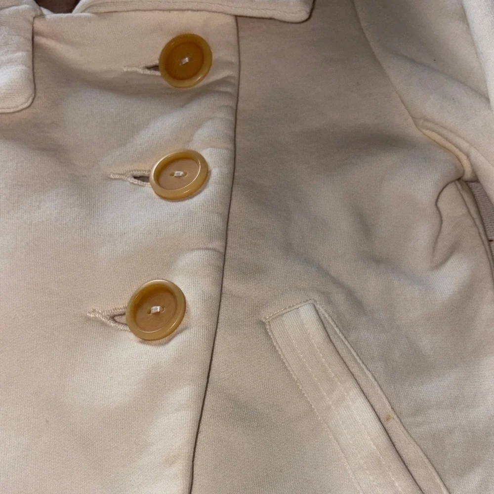 Aritzia Community Organic Cotton Cream Kids Jacket Gently Loved S Missing Belt